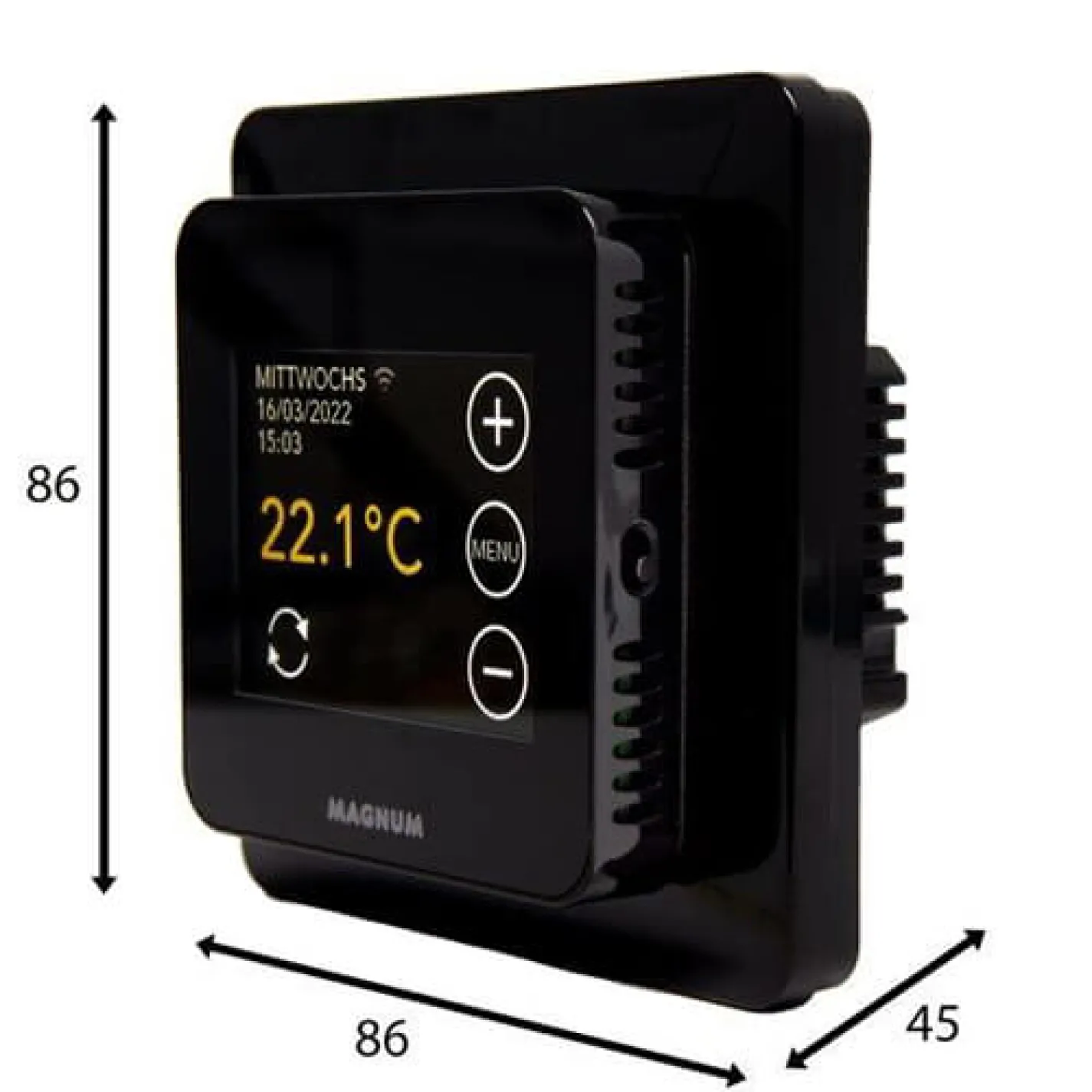 Терморегулятор для теплої підлоги Magnum Heating Remote Control Wi-Fi Black (825101) - Фото 2